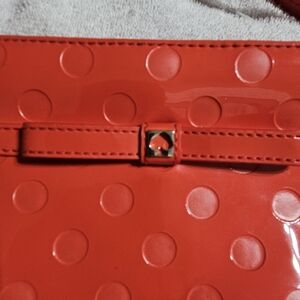 Kate Spade Red Polka Dot Clutch/Crossbody patent leather